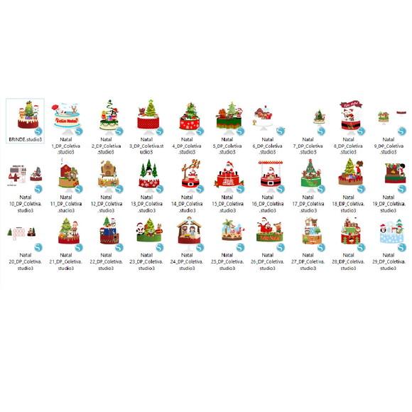 Arquivo de Corte Topo de Bolo Natal 2021 - 9 (compre 1 Lv+5