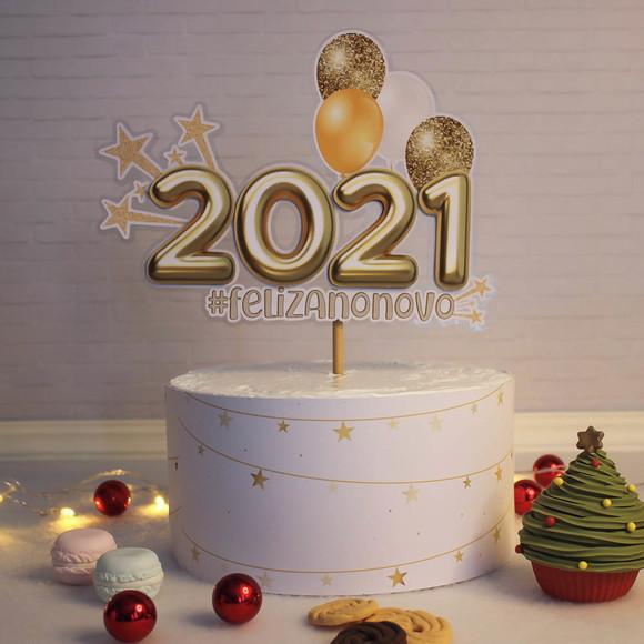 Arquivo de Corte Topo de Bolo Natal 2021 (compre 1 Leve+5