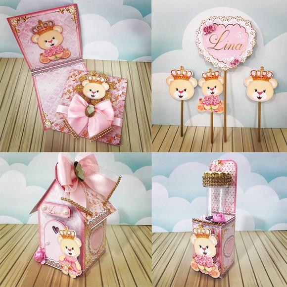 Arquivo de Corte Ursinha Princesa( Compre 1 e Leve + 10