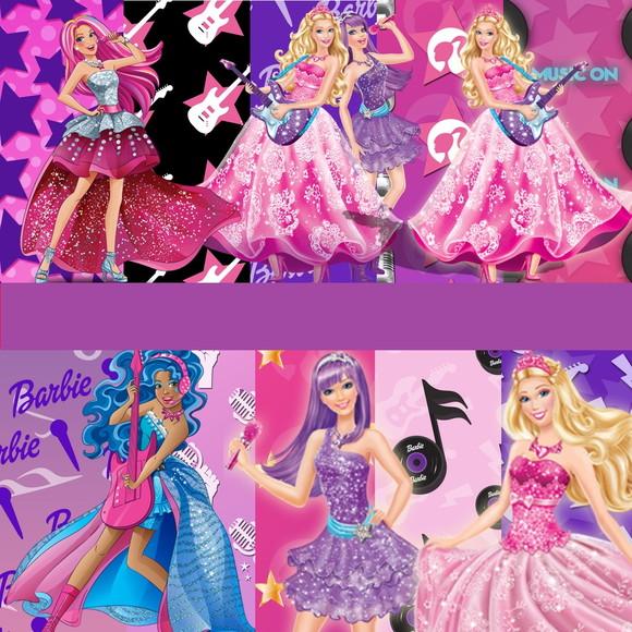 Arquivo Kit Digital Barbie Pop Star( Compre 1 e Leve + 5