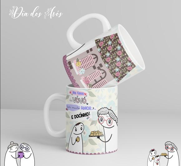 Arte Caneca Sublimação Flork Avós (compre 1 leve +5