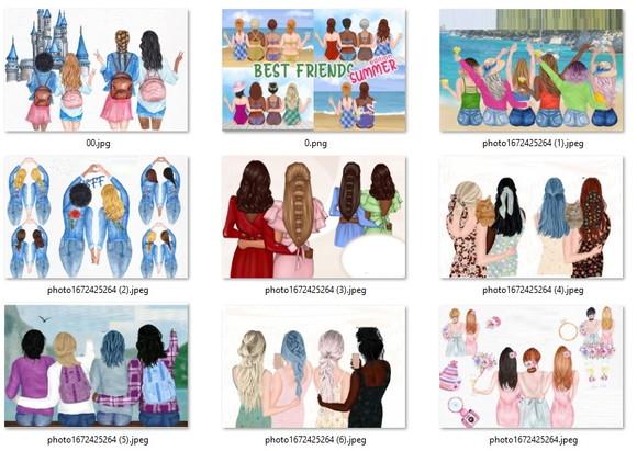 Kit Digital Mulheres Amigas ( Compre 1 e Leve + 5