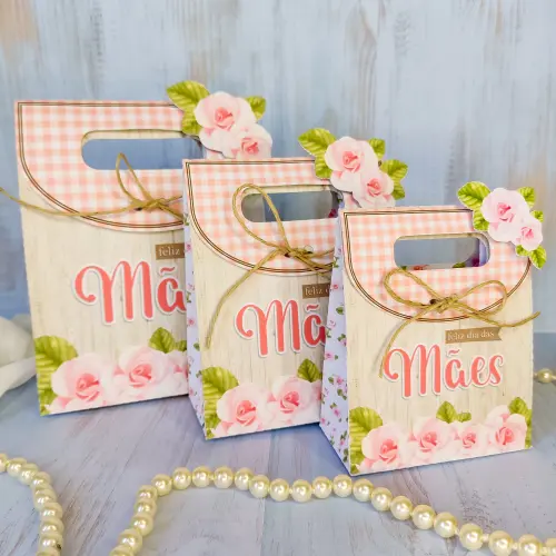 Arquivo de Corte Sacolas Dia das Mães (compre 1 e Leve+5