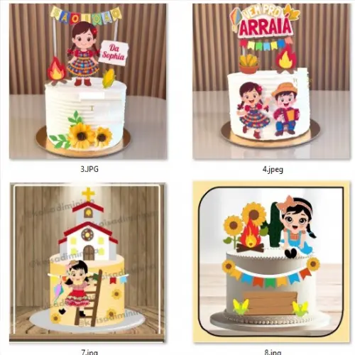 Arquivo de Corte 18 Topos Festa Junina (compre 1 Lev+5