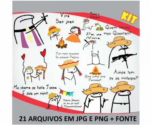 Arquivo de Corte Kit Flork Festa Junina ( compre 1 e lv+5)