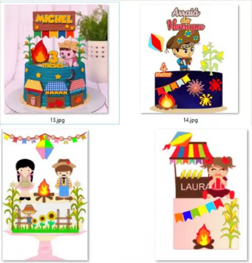 Arquivo de Corte 18 Topos Festa Junina (compre 1 Lev+11