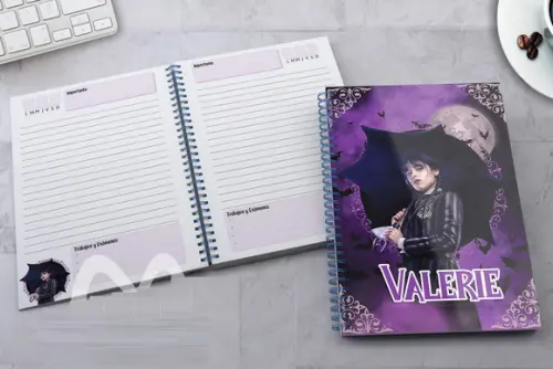Arquivo de Corte Agenda Escolar Wandinha ( Comre 1 Leve+19