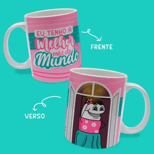 Arquivo de Corte Arte Caneca Dia das Mães Flork ( Leia a Des