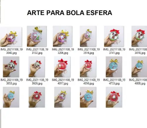 Arquivo de Corte Arte para Bola Esfera Natal (compre 1 Lv+10