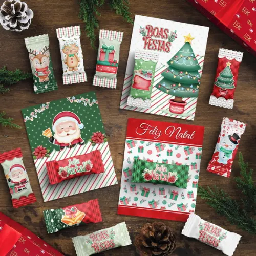 Arquivo de Corte Balinhas e Card Natal 25 (compre 1 Lev+5