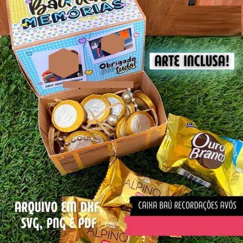 Arquivo de Corte Baú Recordação Avós ( Compre 1 Leve+10