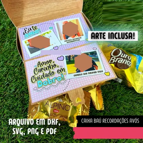 Arquivo de Corte Baú Recordação Avós ( Compre 1 Leve+10