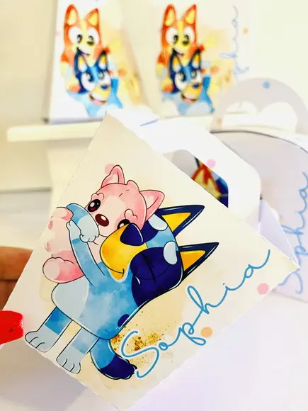 Arquivo de Corte Bluey Dogs Rosa 5 (compre 1 Lev+10