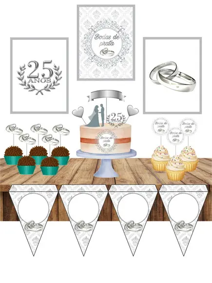 Arquivo de Corte Bodas de Prata ( Compre 1 Leve + 10