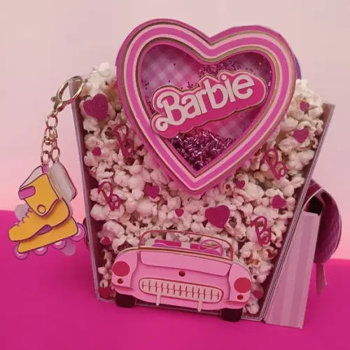 Arquivo de Corte Bolsa Pipoca Barbie ( Compre 1 Leve+10