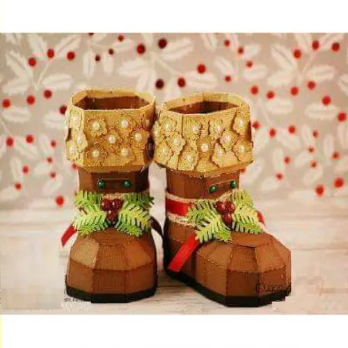 Arquivo de Corte Botas Natal 3d (compre 1 e Lev+10