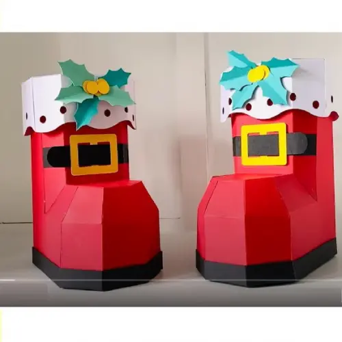 Arquivo de Corte Botas Natal 3d (compre 1 e Lev+10