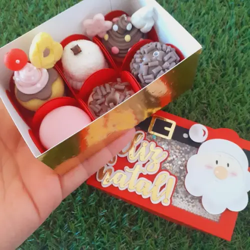 Arquivo de Corte Caixa 6 Doces Papai Noel (compre 1 Leve+10
