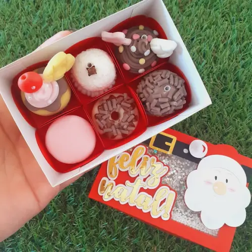 Arquivo de Corte Caixa 6 Doces Papai Noel (compre 1 Leve+10