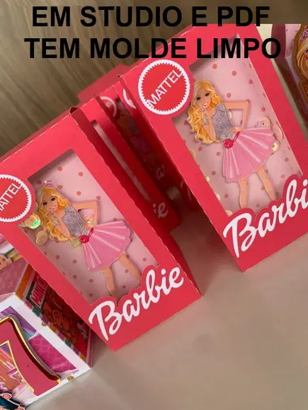 Arquivo de Corte Caixa Boneca Barbie( Compre 1 e Leve + 10
