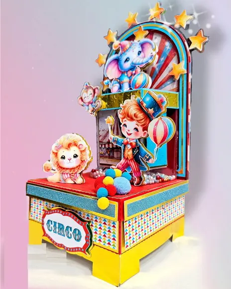 Arquivo de Corte Caixa Cenario Circo ( Compre 1 e Lev+10