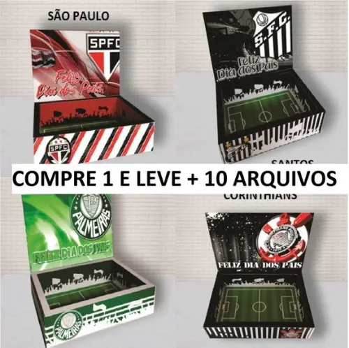 Arquivo de Corte Caixa Cesta com Tampa Time(compre 1 Leve+5