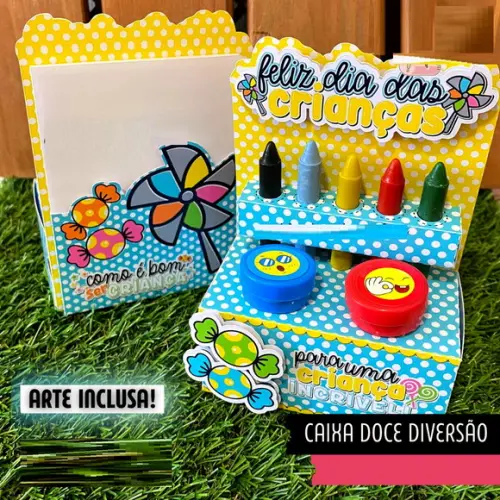 Arquivo de Corte Caixa Diversão Criança 2(compre 1 e Leve+5