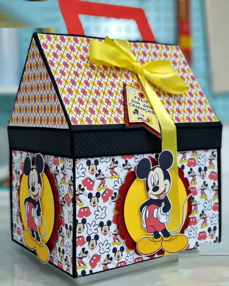Arquivo de Corte Caixa Diversão Mickey 2( Compre 1 Leve+11
