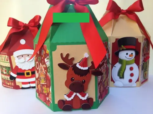 Arquivo de Corte Caixa Panetone Natal 9 (compre 1 Leve+10