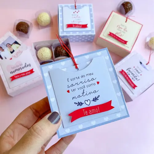 Arquivo de Corte Caixa para Doce com Foto Namorados ( compre 1 lv