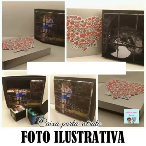 Arquivo de Corte Caixa Porta Retrato Cubo ( Compre 1 e Leve+