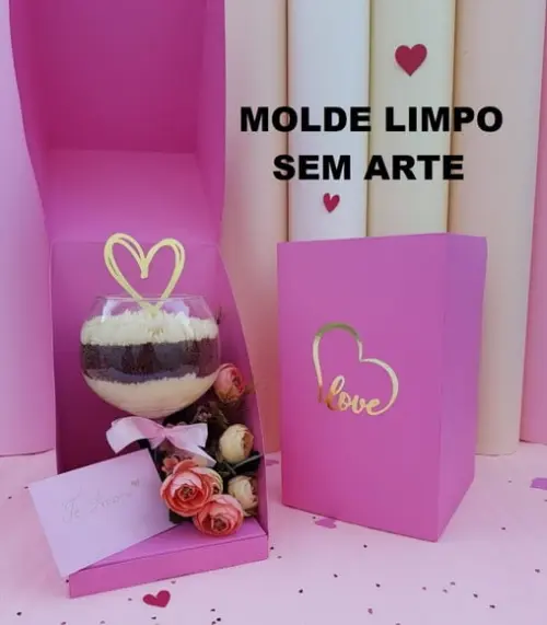 Arquivo de Corte Caixa Taça de Bolo (compre 1 Lev+10