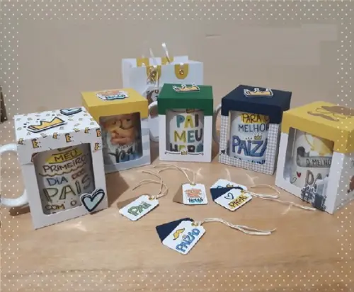 Arquivo de Corte Caixas Caneca Pais 9 ( Leia a Descrição