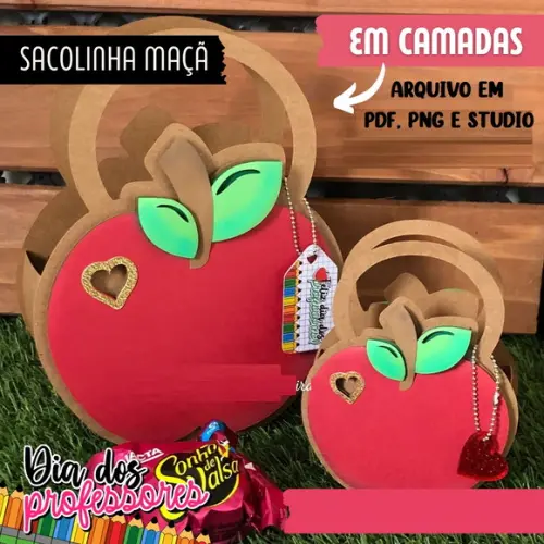 Arquivo de Corte Caixas Maças ( Compre 1 e Leve + 10