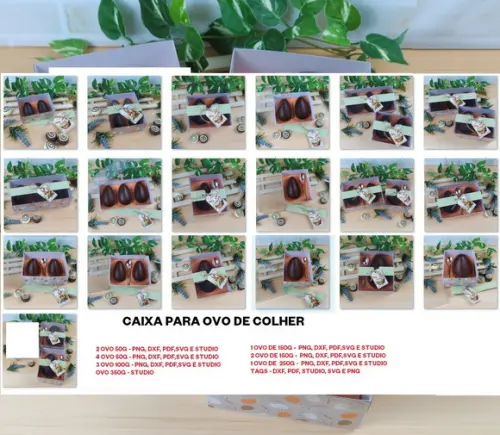 Arquivo de Corte Caixas para Ovos 24-2 (compre 1 Leve+11