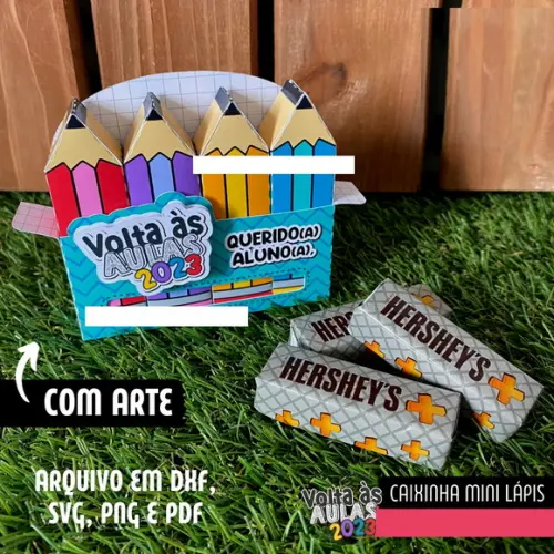 Arquivo de Corte Caixinha Mini Lapis 4 Bis (compre 1 e Lv+10