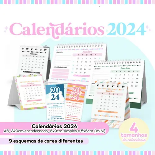 Arquivo de Corte Calendário 2024-2 (compre 1 Leve+5