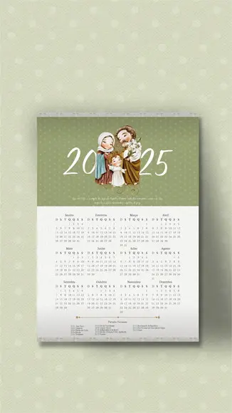 Arquivo de Corte Calendário 2025-8 (compre 1 Leve+10