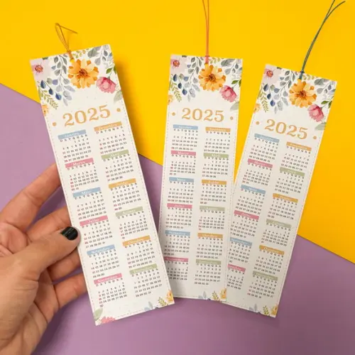 Arquivo de Corte Calendário Marca Página 2025(compre 1 Lv+10