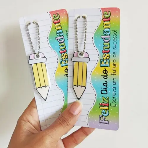 Arquivo de Corte Card + Chaveiro Dia do Estudante ( Leia a D