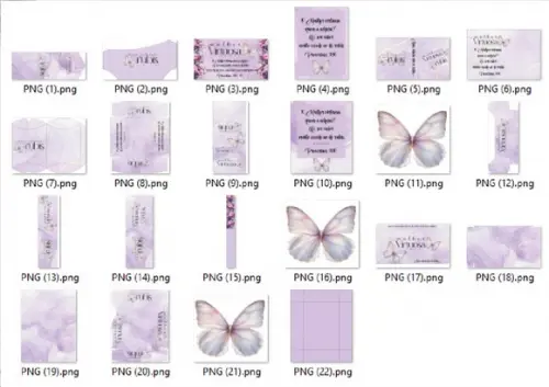 Arquivo de Corte Cesta Dia das Mulheres Lilas(compre 1 Lv+11