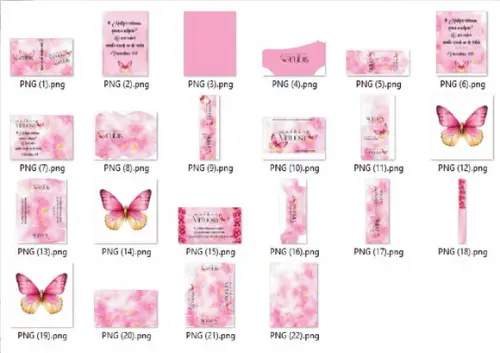 Arquivo de Corte Cesta Dia das Mulheres Rosa (compre 1 Lv+11