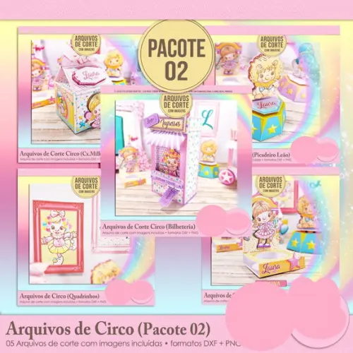 Arquivo de corte Circo Rosa 6 ( LEIA A DESCRIÇÃO