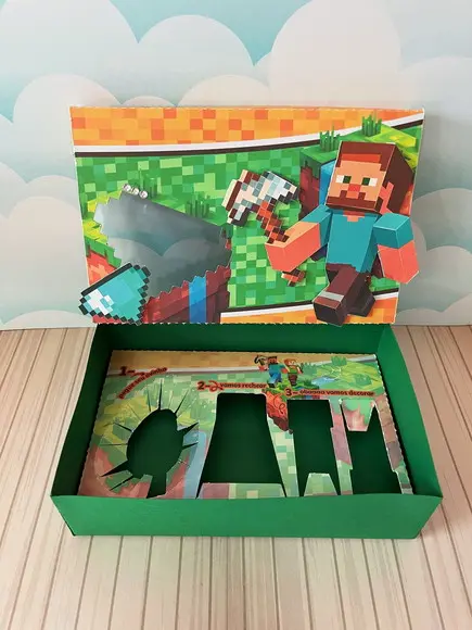 Arquivo de Corte Confeiteiro Minecraft 25 (compre 1 Lev+11