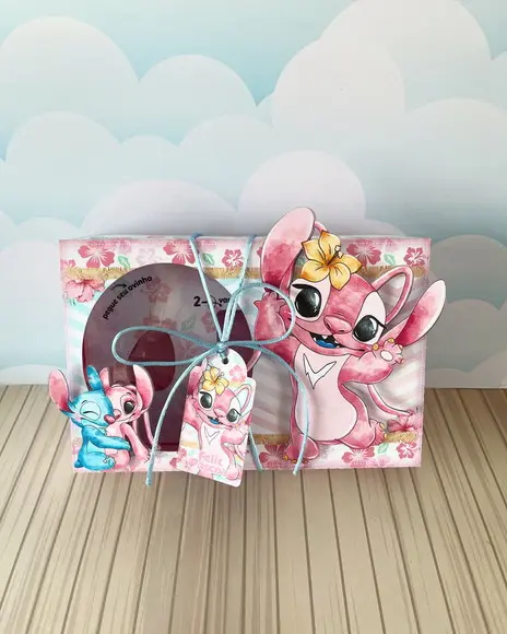 Arquivo de Corte Confeiteiro Stitch e Angel (compre 1 Lev+11
