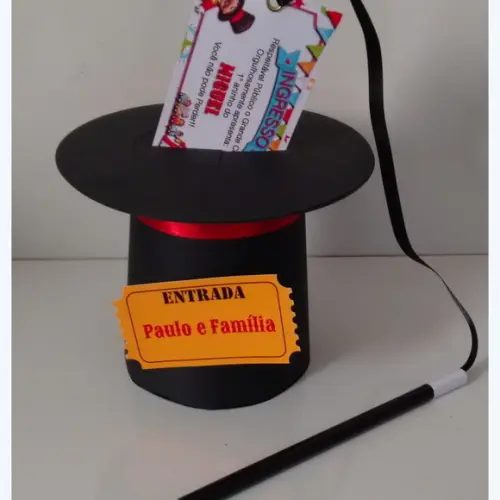Arquivo de Corte Convite Cartola Circo( Compre 1 e Leve+10