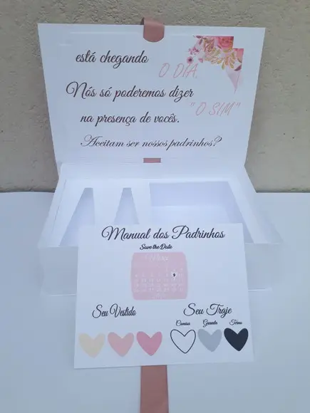 Arquivo de Corte Convite Padrinho e Madrinha 3 (compre 1 Lv+