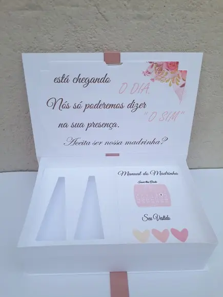 Arquivo de Corte Convite Padrinho e Madrinha 3 (compre 1 Lv+
