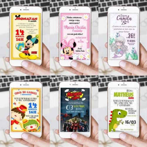 Arquivo de Corte Convites Digitais (compre1 Leve+11