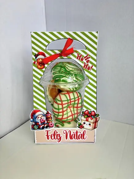 Arquivo de Corte Copo Bolha Natal (compre 1 Leve+10